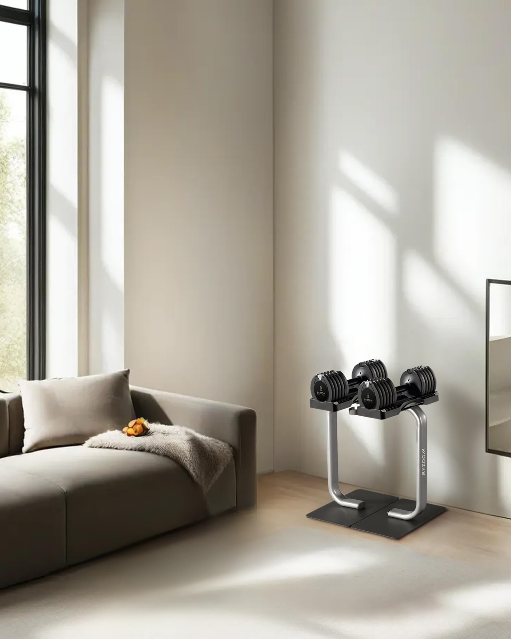 25lb Adjustable Dumbbell & Dumbbell Stand Set