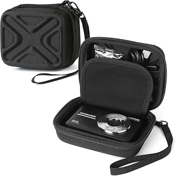 Digital Camera Case for AbergBest 21 Mega Pixels 2.7 LCD Rechargeable HD/Kodak Pixpro/Canon PowerShot ELPH 180/190/Sony DSCW800/DSCW830 Cameras, Travel Carrying Protective Case for Camera- Black