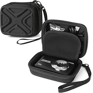 Digital Camera Case for AbergBest 21 Mega Pixels 2.7" LCD Rechargeable HD/Kodak Pixpro/Canon PowerShot ELPH 180/190/Sony DSCW800/DSCW830 Cameras, Travel Carrying Protective Case for Camera- Black