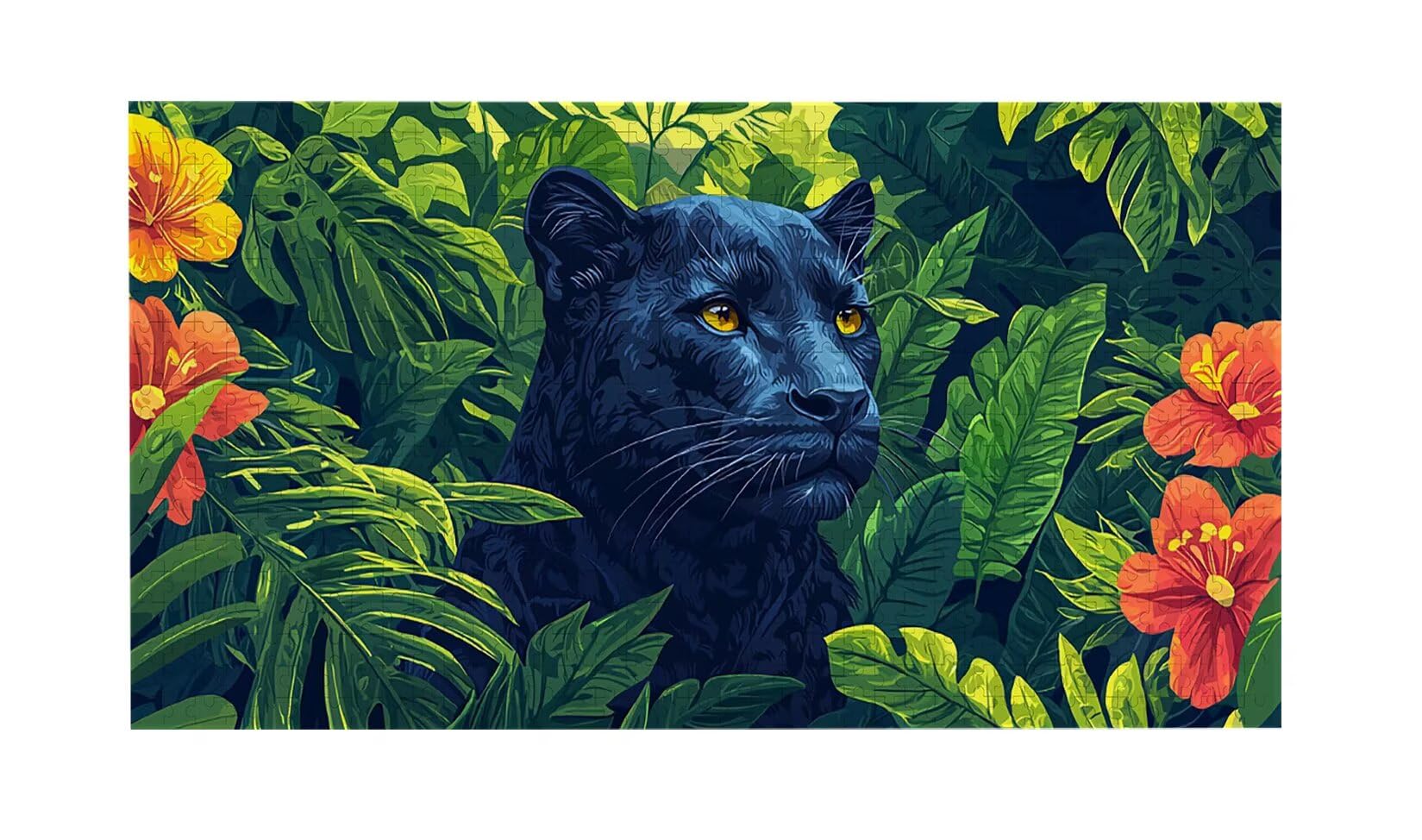 Puzzle para Adultos 1692 Piezas, La Selva de la Pantera Negra Puzzle, Desafiante, Rompecabezas Encajan Perfectamente, Letras en la Parte Posterior, Regalo para Personas Mayores (179x31cm) v-344