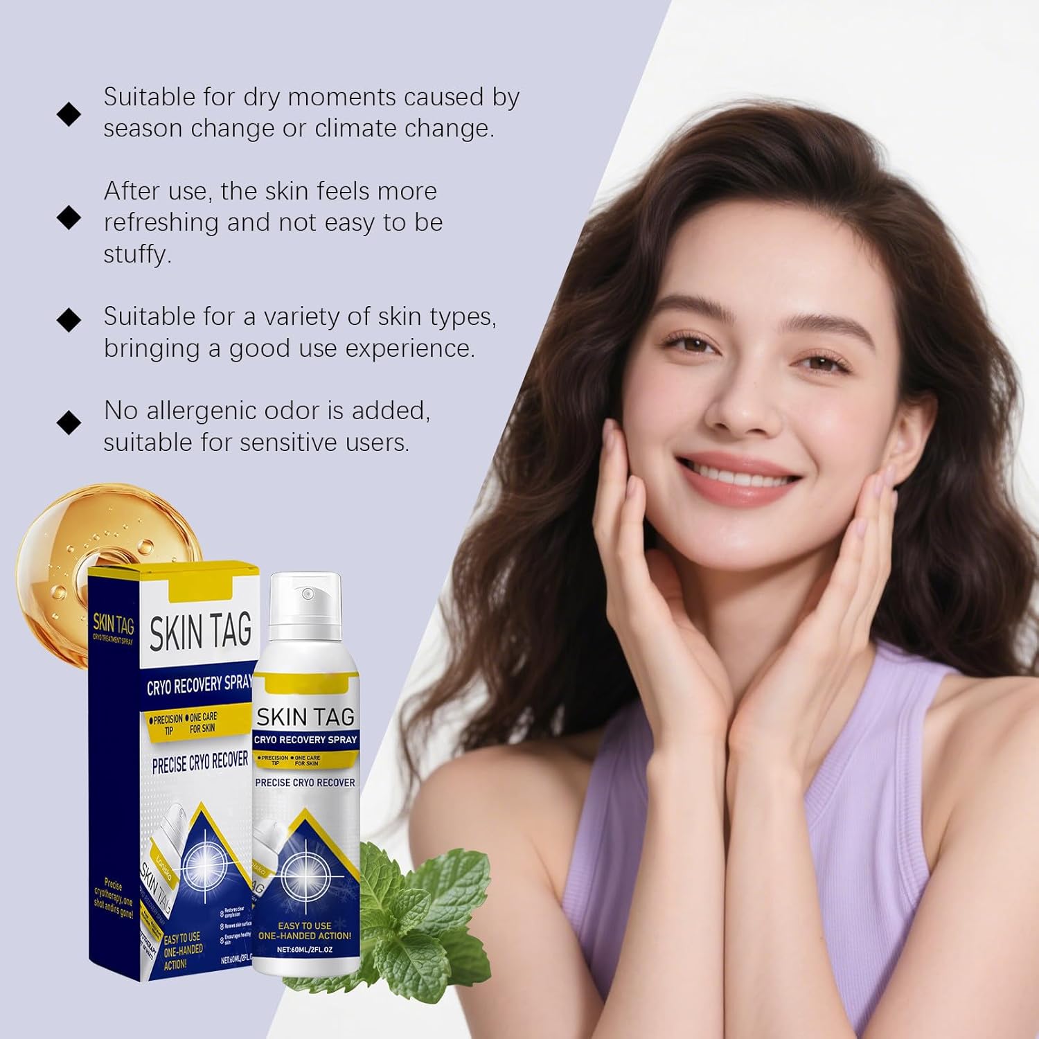 Chill Erase Bump Renewal Spray, Advanced Salicylic Acid Body Spray 2%, Reduces Skin Imperfections, Absorbs Quickly, Natural Skin Serum Suitable for All Skin Types (1Pcs) - Image 2