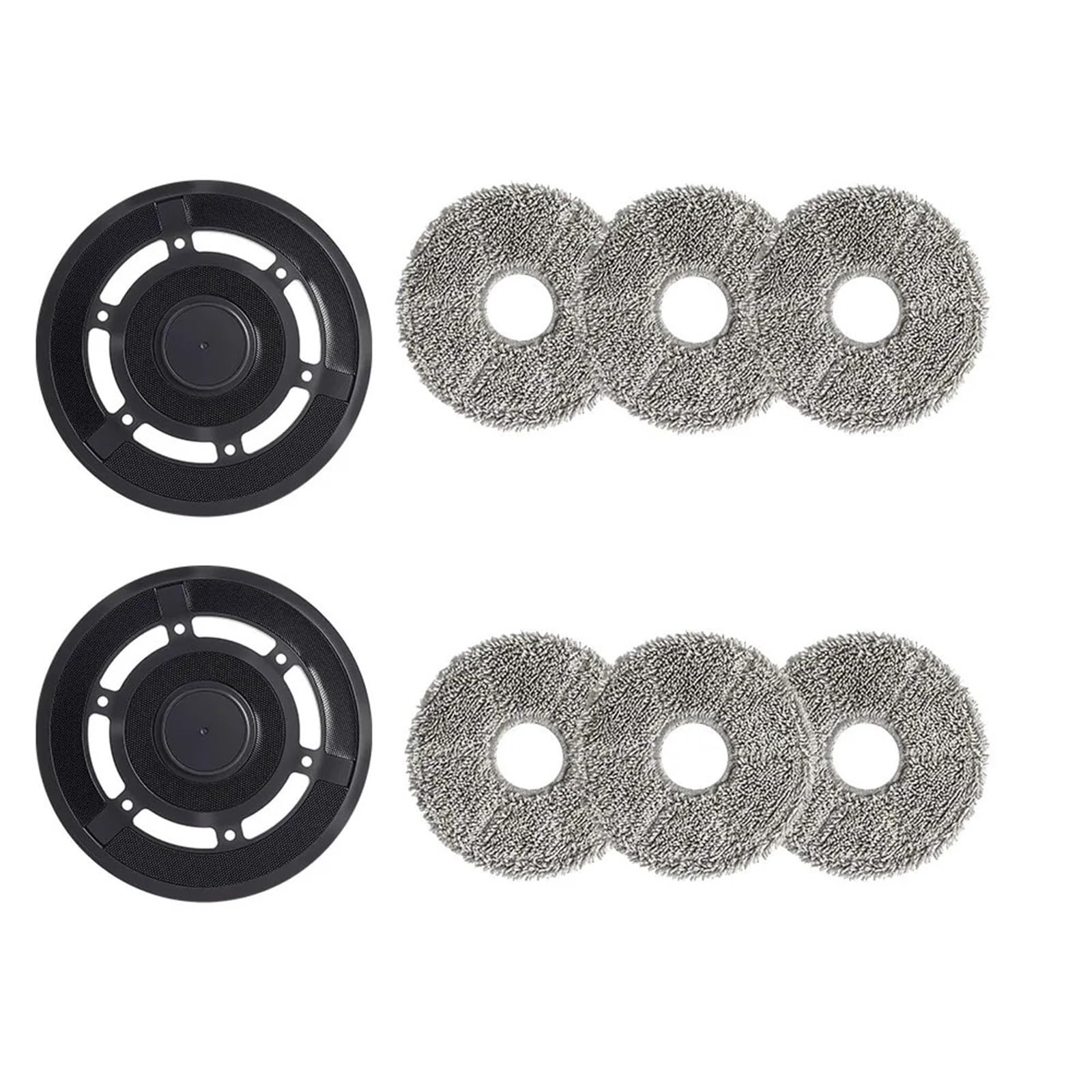 Qlmxjvzhkcn 8Pcs Black 2-8Pcs，Compatible For Ecovacs，Compatible For Deebot，T10 Omni/Turbo/X1 Omni/Turbo/X1s Pro Spare Parts Mop Cloth Robot Vacuum Cleaner(8Pcs Black)