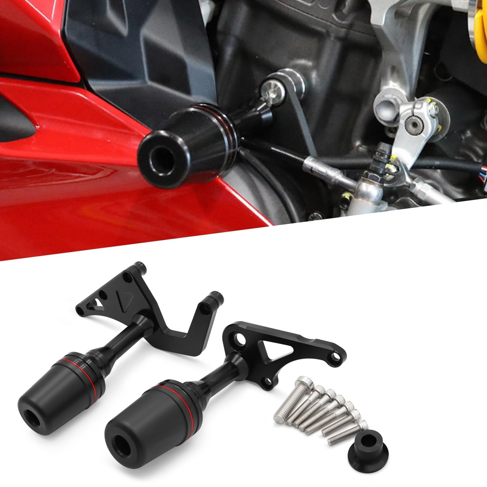 Suwaki ramy motocykla Pasuje Do Ducati Panigale V2 V2S 2025 Owiewka Motocyklowa Osłona Ramy Suwak Crash Pads Spadający Ochraniacz Przednie tylne koło oś widelca suwaki