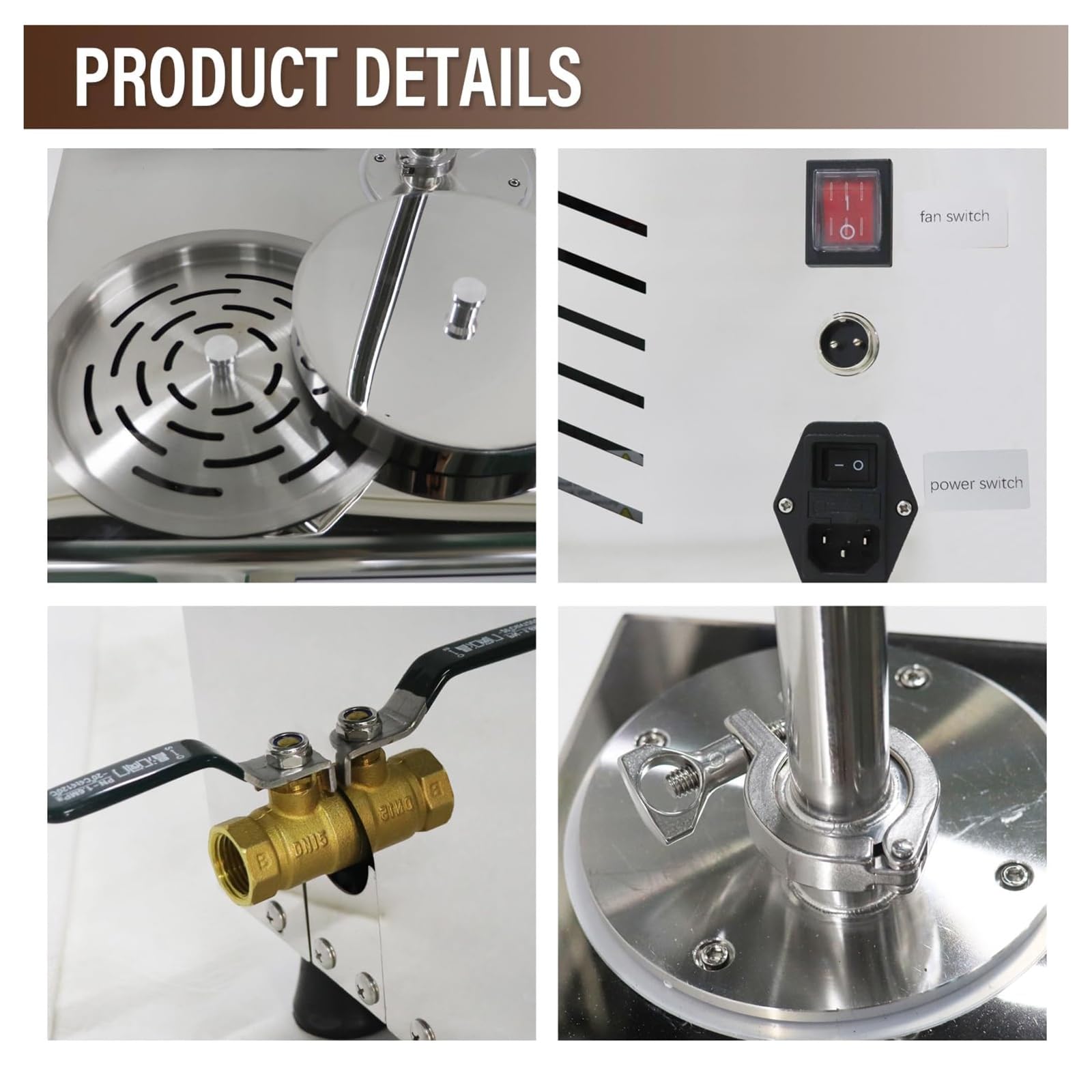 Fuente de Chocolate Comercial, Máquina de Fusión Eléctrica Fuente de Chocolate Fondue con Control de TEMPERATURA, 1000W Acero Inoxidable Calentador y Fundidor de Chocolate Comercial Eléctrico(5.5L)