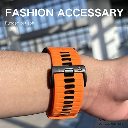 Miniatura 3 de Correa de reloj de 1.024 in para Garmin Fenix 7x Sapphire Solar Fenix 6x Pro Solar Fenix 5x 3 horas de liberación rápida de ajuste de silicona de