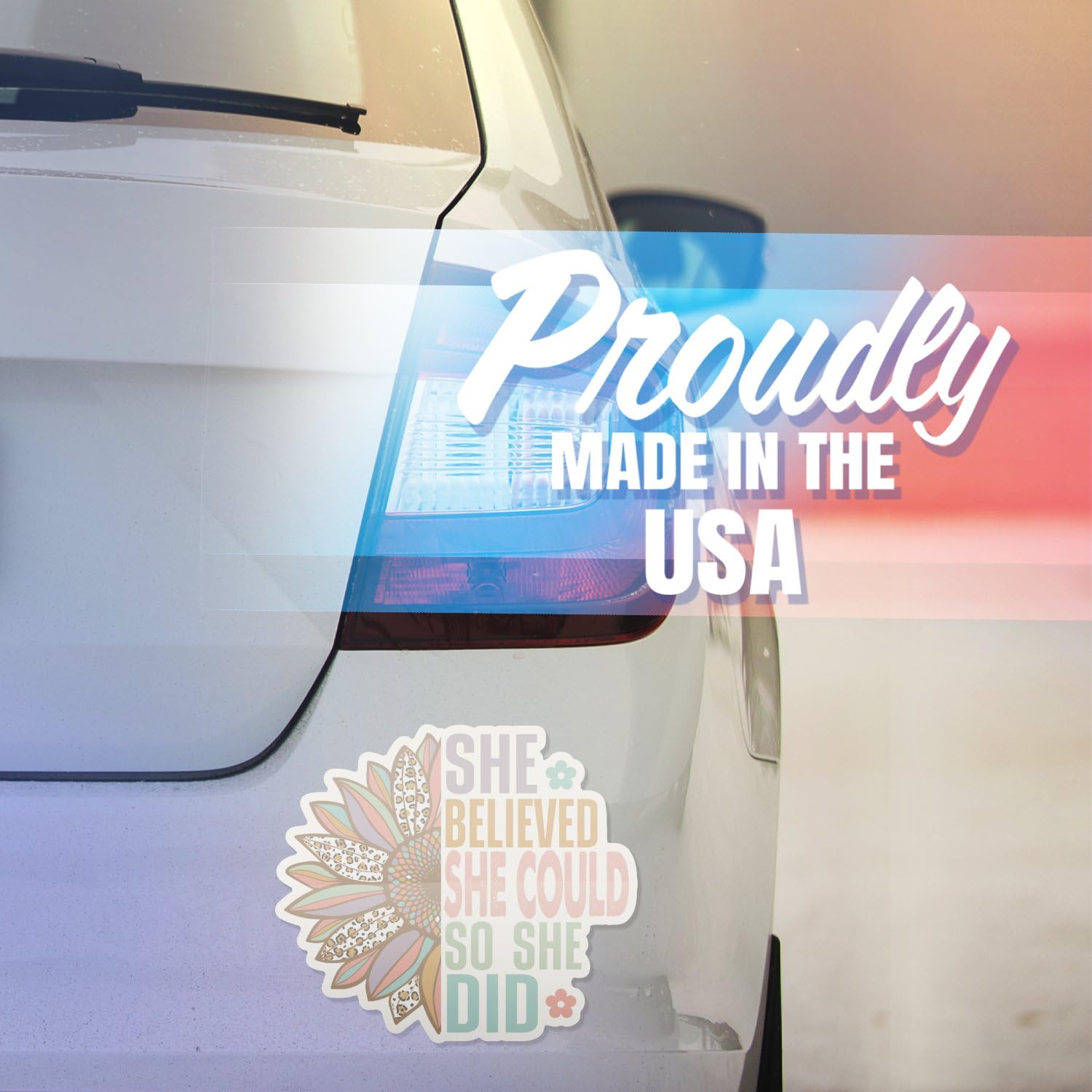 She Believed She Could So She Ha Car Bumper Magnet