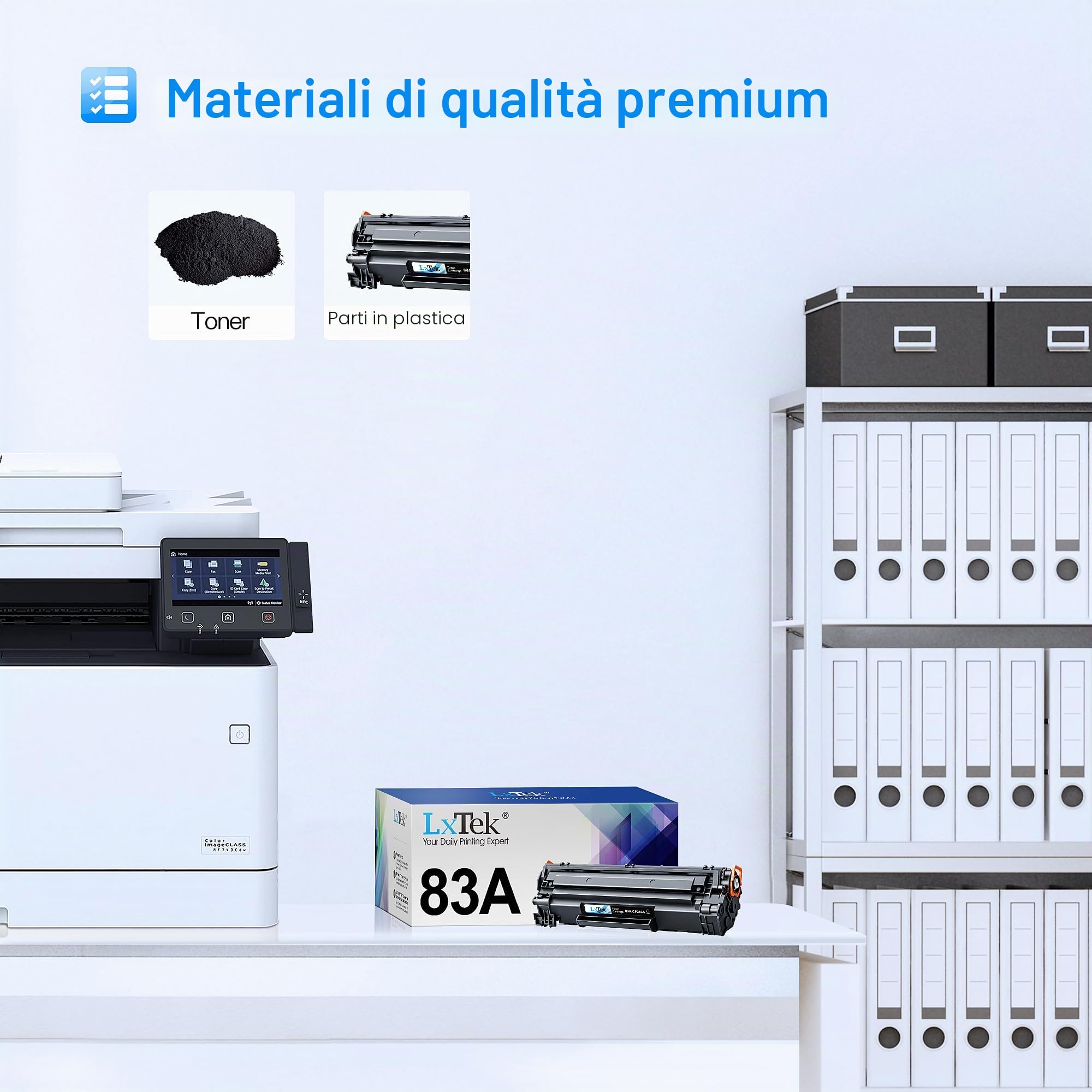 LxTek Compatibili Cartucce di Toner Sostituzione per HP 83A CF283A per LaserJet Pro M201dw M201n per MFP M225dn M225dw M125a M125rnw M125nw M127fn M127fp M127fs M127fw (Nero, 2-Pack)