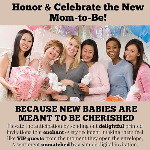 Miniatura 7 de AmandaCreation - Invitaciones para baby shower con temática de búho "Guess Whooo", 20 tarjetas de relleno de 5 x 7 pulgadas con veinte sobres blancos