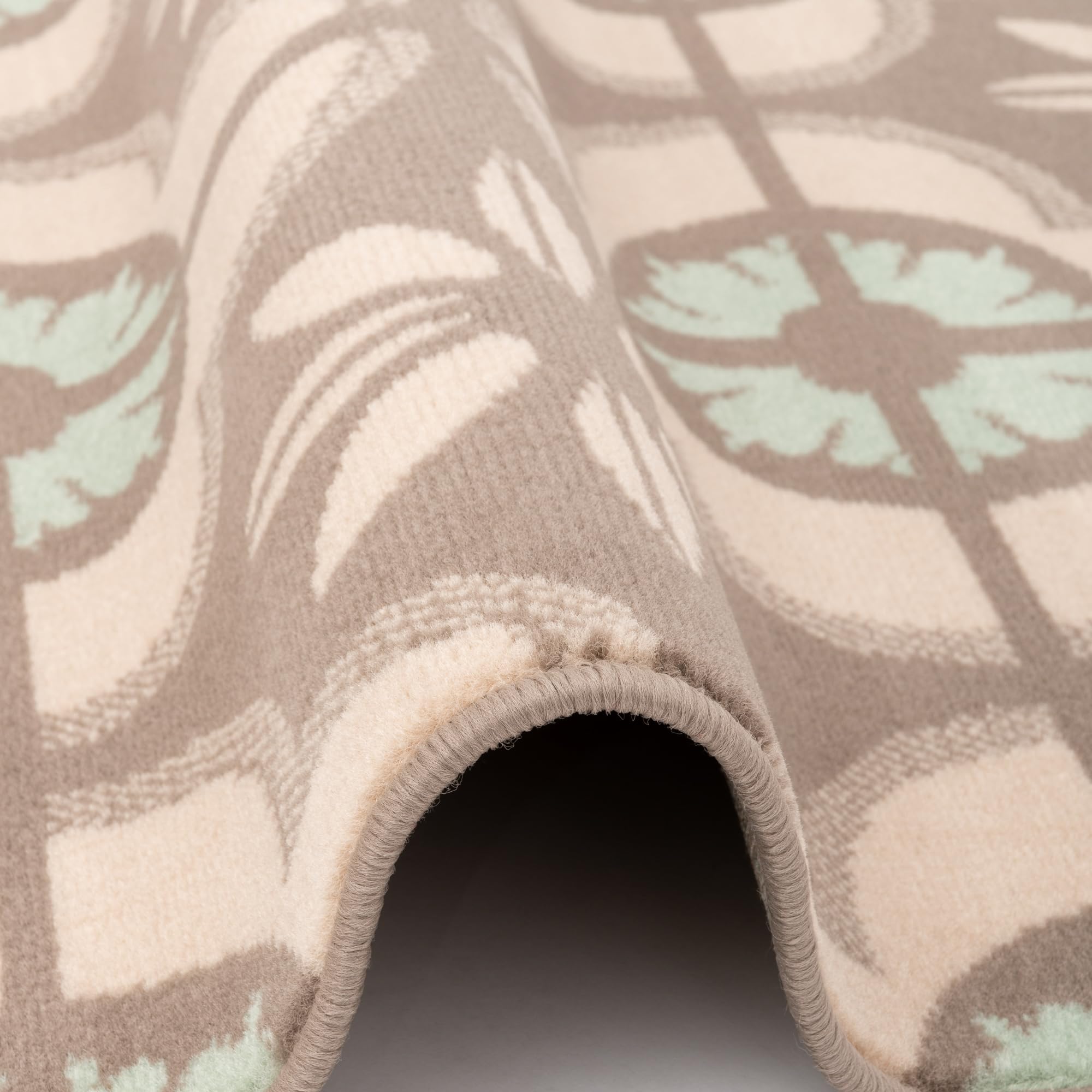 Pergamon Samba - Tapis de Designer Moderne - Optique des tuiles - Beige - 5 Tailles