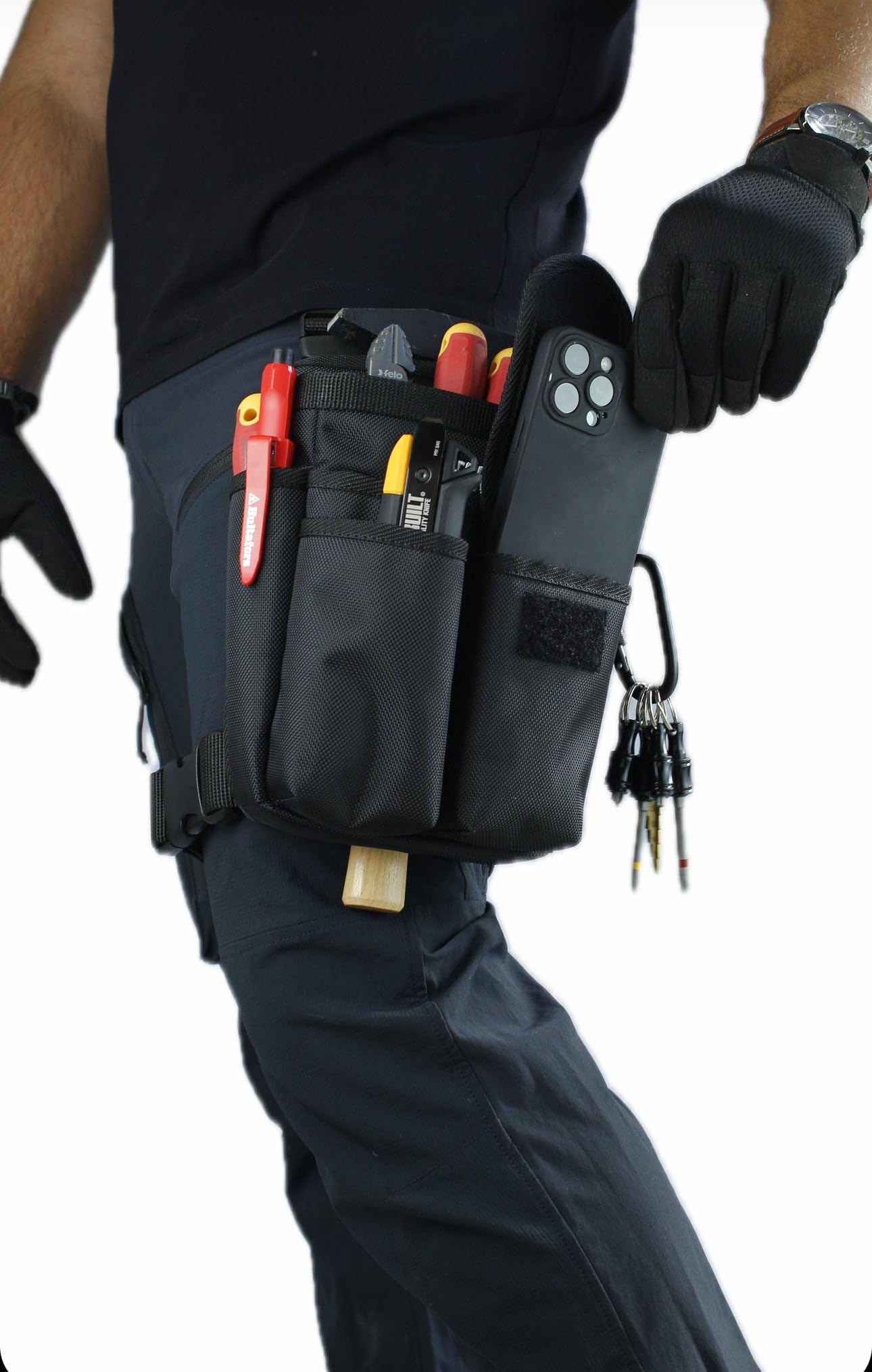Holster Bag – Robuste Werkzeugtasche Gürtel | Gürteltasche für Elektriker, Handwerker, Bauarbeiter, Zimmerer & Heimwerker | Praktischer Werkzeug Organizer