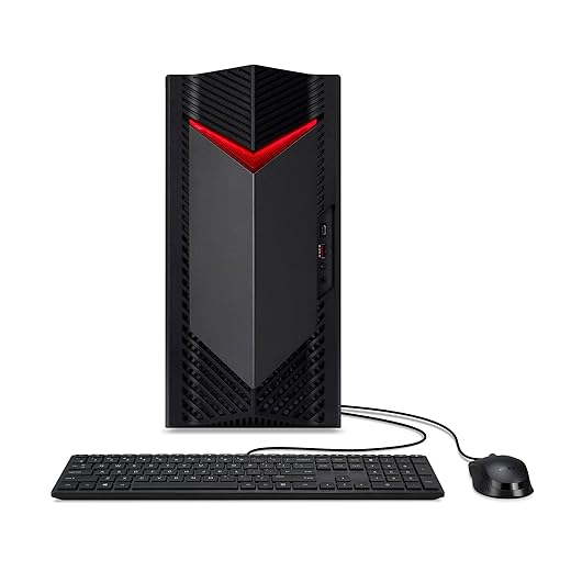 acer Nitro 50 N50-656-UR16 Gaming Desktop | Intel Core i7-14700F 20-Core Processor | NVIDIA GeForce RTX 4060 | 16GB DDR5 5600MHz | 1TB PCIe Gen 4 SSD | Intel Wi-Fi 6E AX211 | Windows 11 Home