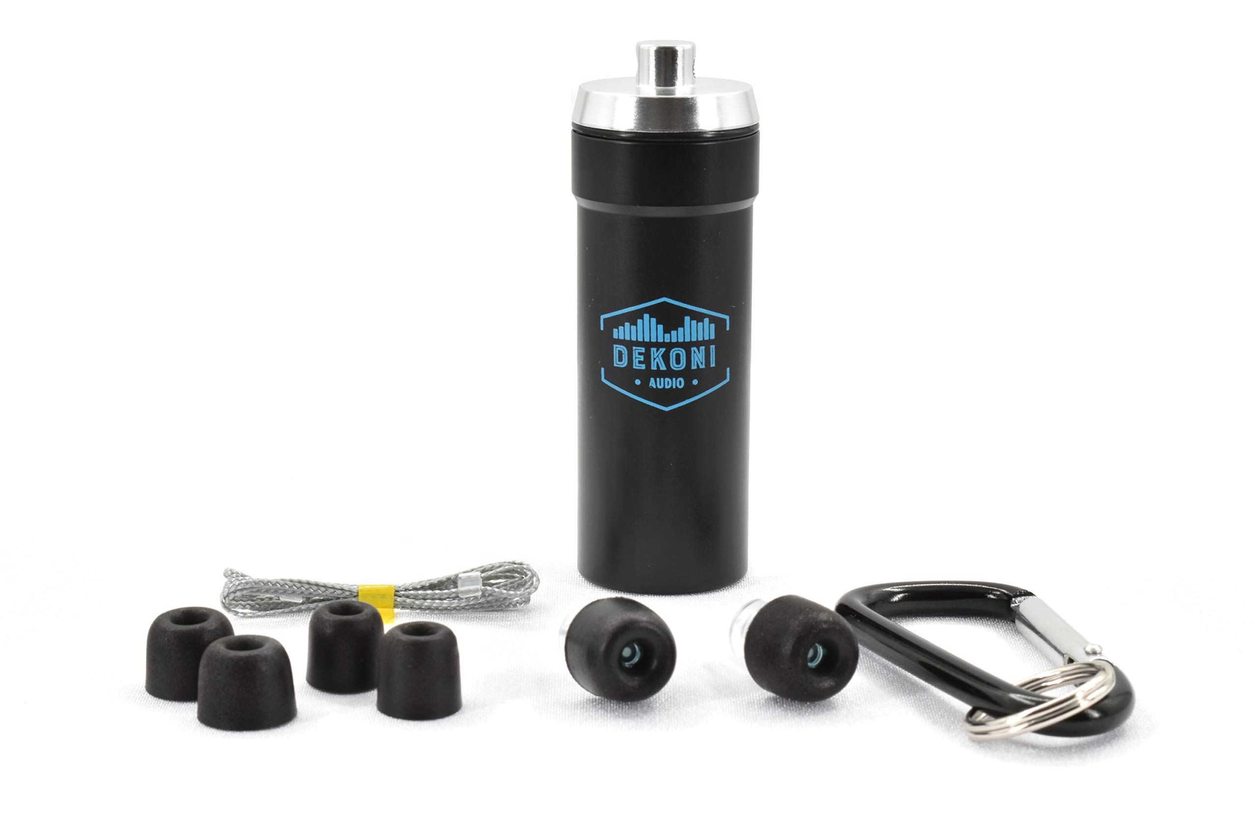 Dekoni Audio High-Fidelity Earplugs: Concerts, Motorcycles, Travel - Enhanced with Memory Foam Bulletz for Superior Sound Isolation - Universal Fit