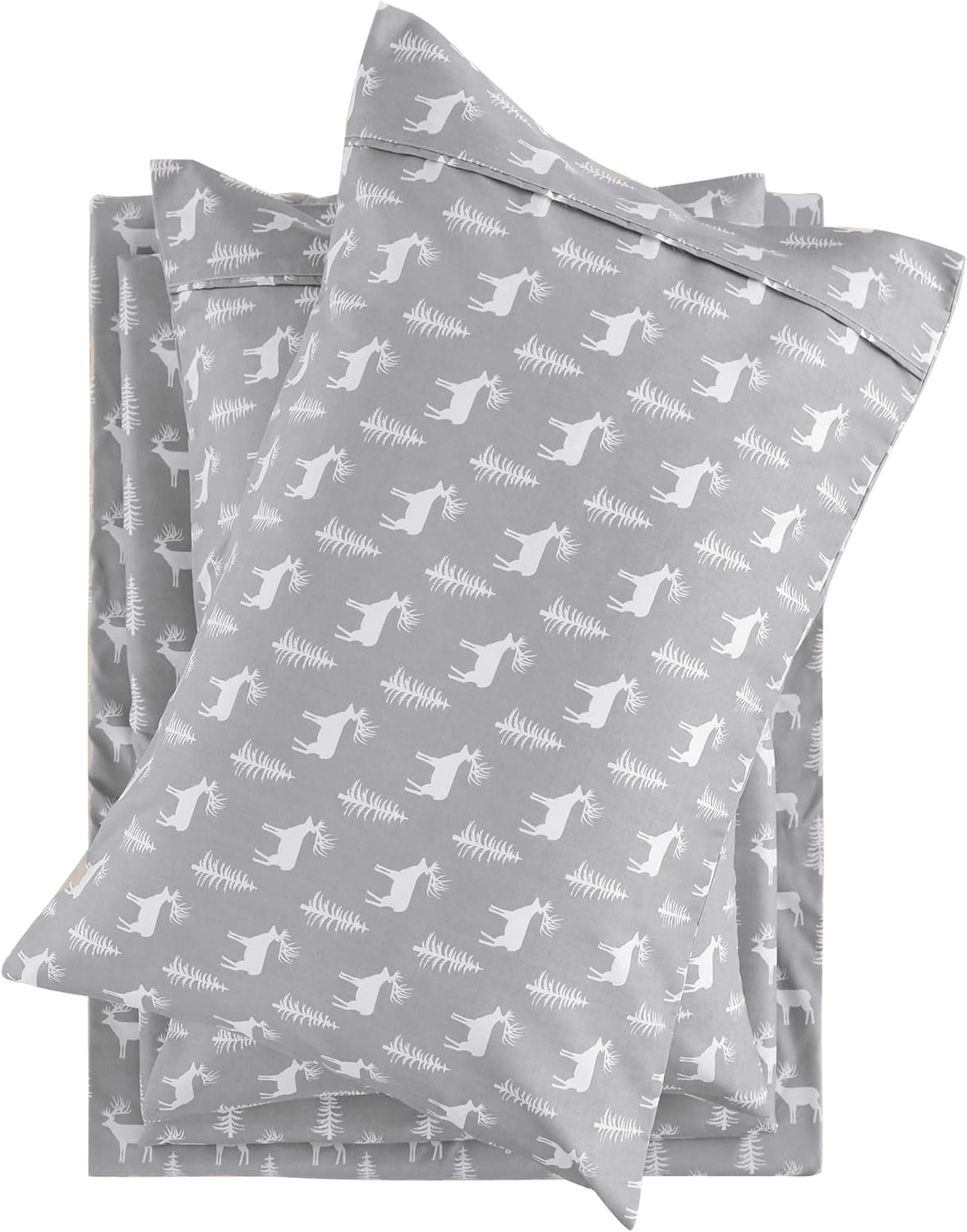 Printed Queen Size Sheets, Christmas Holiday Bed Sheets