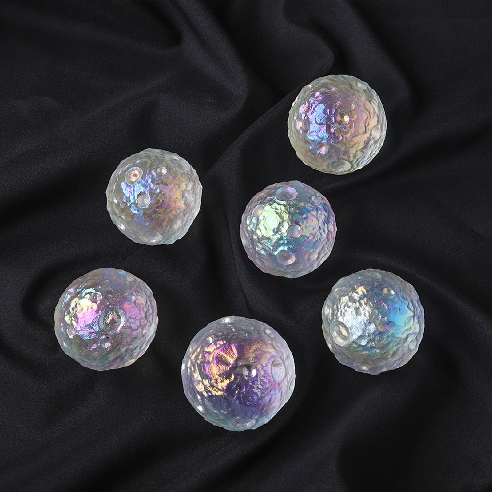 bola de cristal - esfera de piedra de cuarzo natur Esfera de cristal curativa de 4 cm, modelo de meteorito lunar de cuarzo transparente con aura de ángel, ideal for meditación, brujería y decoración,
