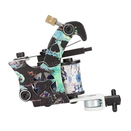 Máquina de tatuaje de bobina, bobina de cobre de 10 envolturas, máquina de tatuaje profesional portátil de galvanoplastia, máquina de tatuaje hecha