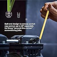 Vista 4 de toolant - Juego de llaves Allen de 22 piezas (métricas y SAE), juego de llaves Allen de brazo extra largo con extremo de bola, juego de llaves