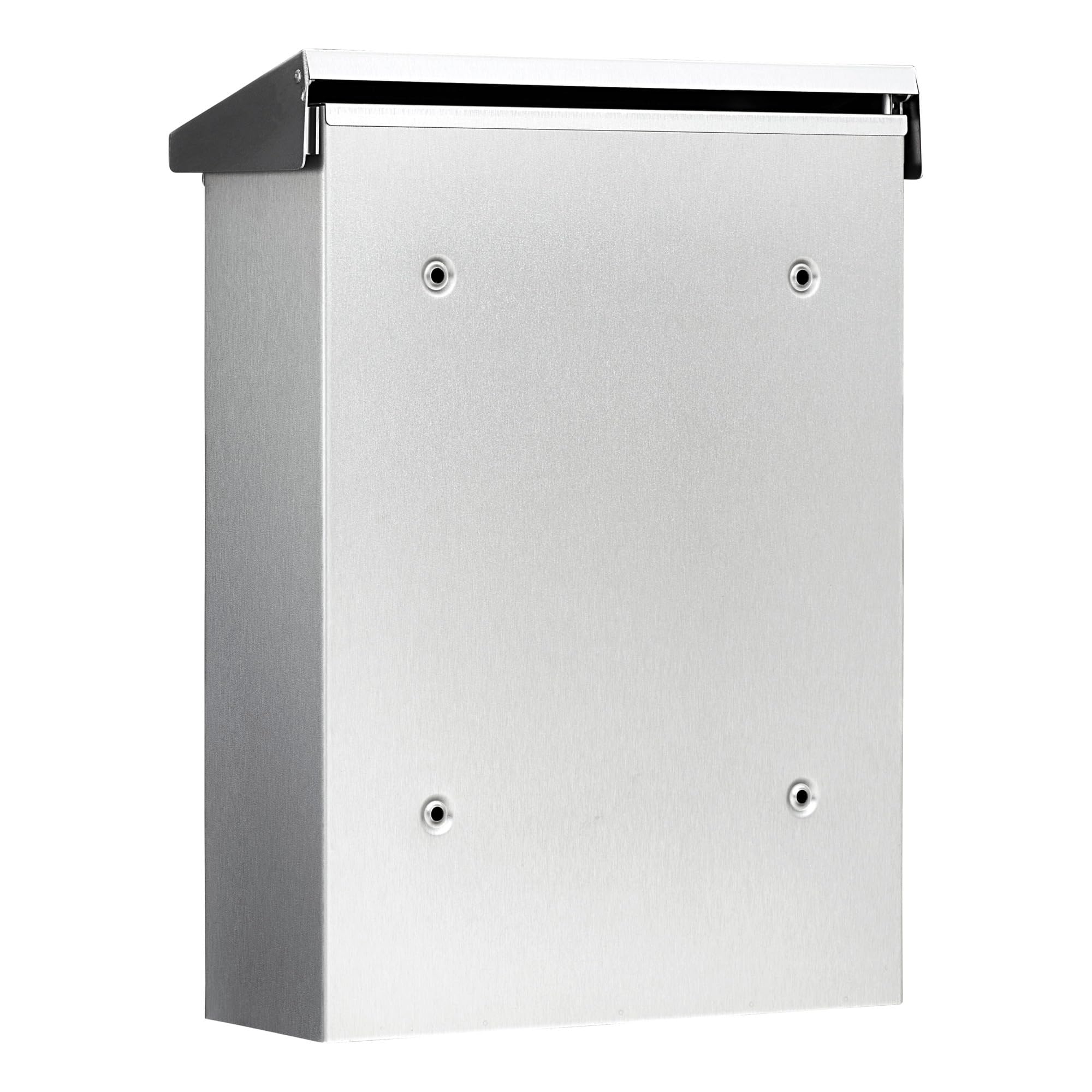 BURG-WÄCHTER Buzón sin portaperiódicos con placa para nombre, Acero inoxidable, Para formatos hasta DIN C4, Incl. 2 llaves, OSLO 3767 NI, Acero inoxidable