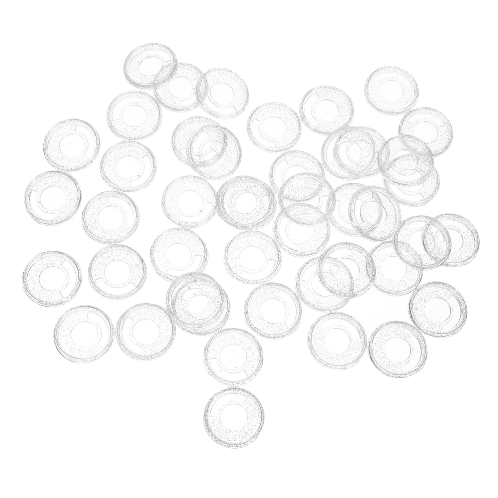 TEHAUX Lot De 4 De Reliure en Plastique pour Feuilles Mobiles Ronds pour Agenda Petits De Reliure Réutilisables 50 Pièces X 4