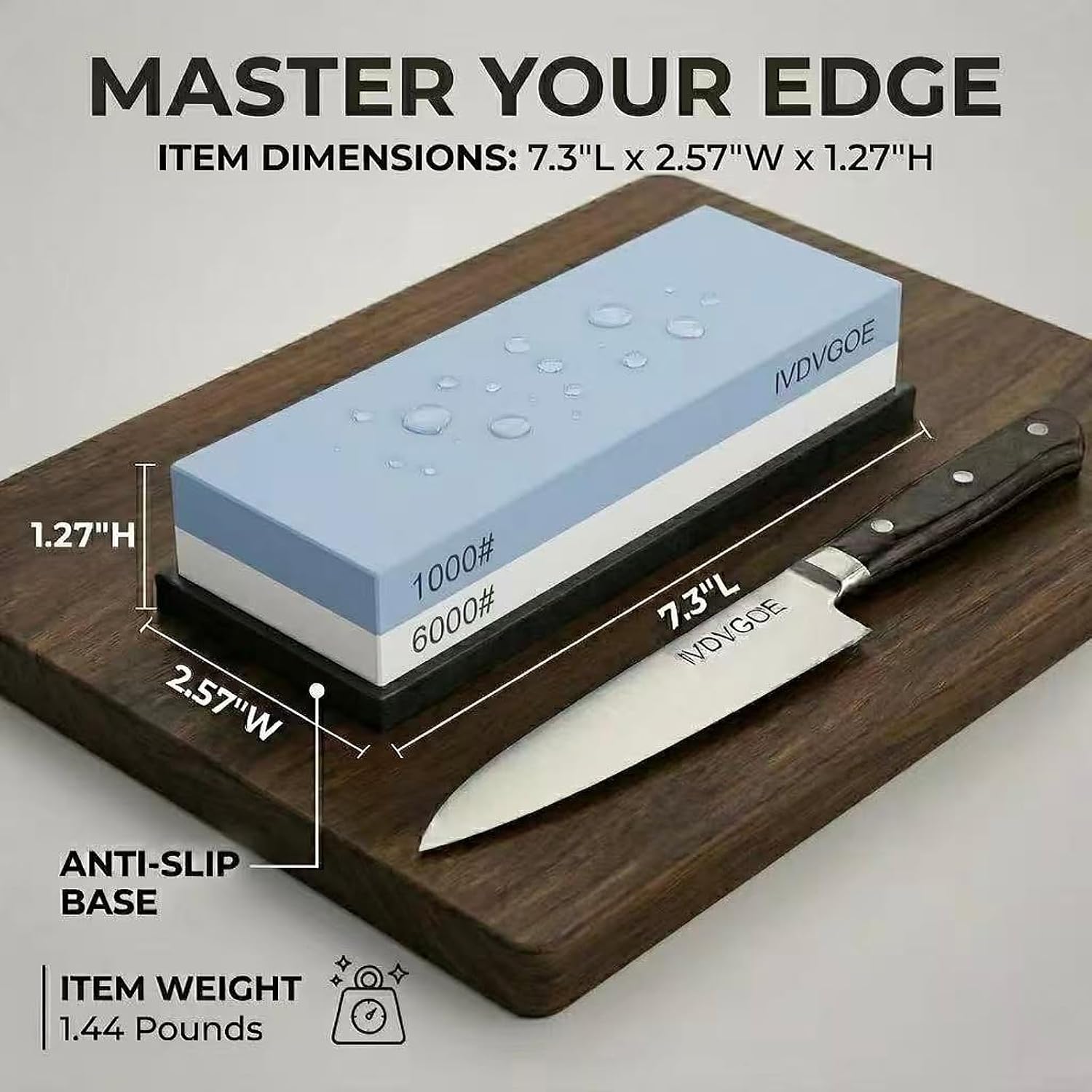 1000/6000 Grit Whetstone Knife Sharpening Stone Dual-Sided Corundum thumbnail