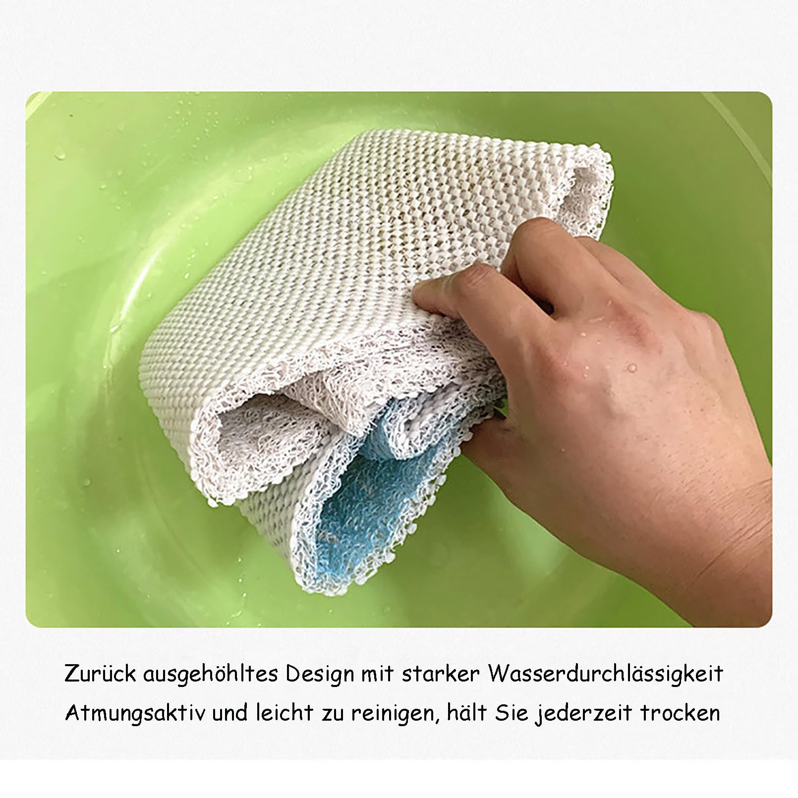 Tappetino da doccia quadrato antiscivolo in morbido PVC antiscivolo tappetino da doccia anti muffa alta permeabilità all'acqua asciugatura rapida 40x60cm