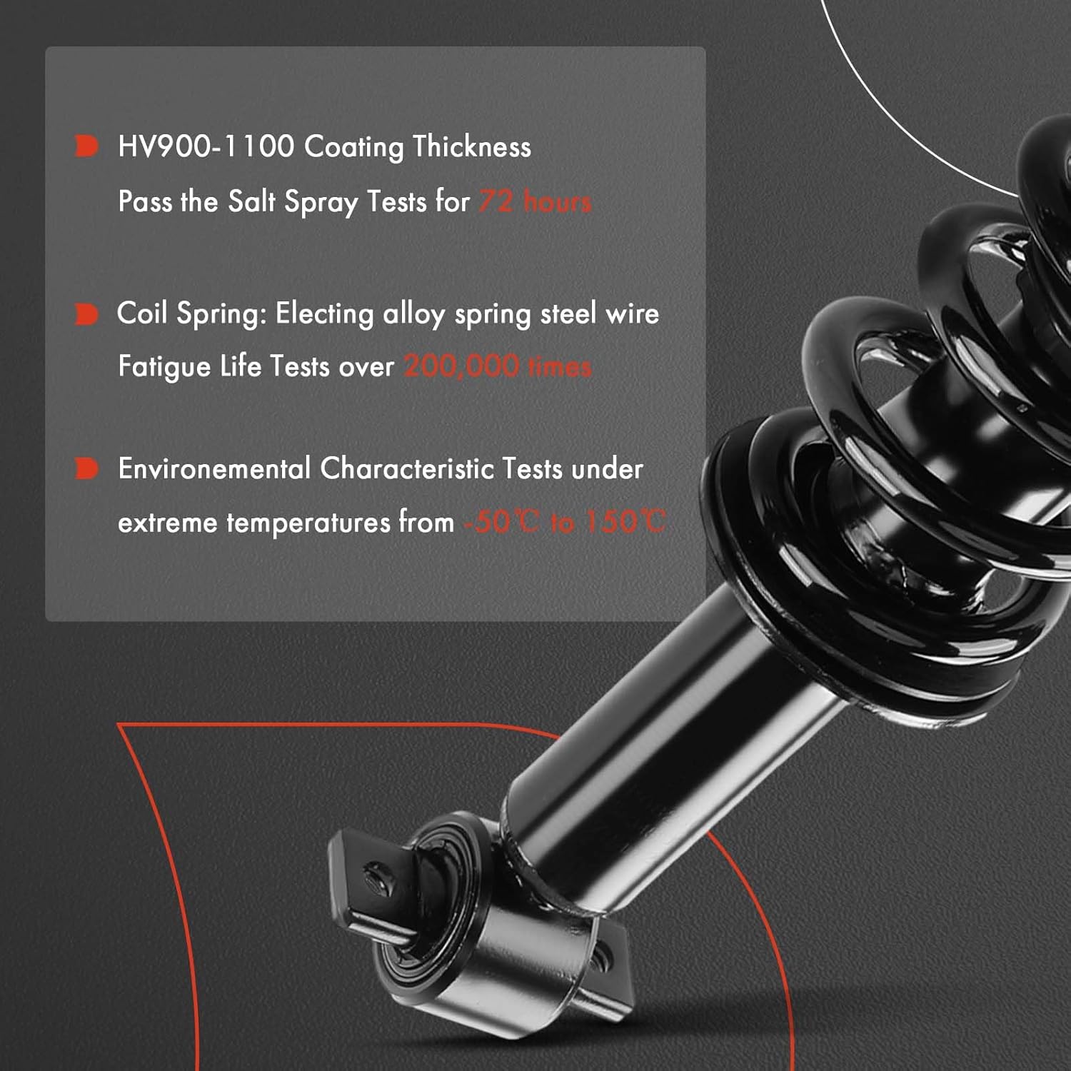 A-Premium Front Struts Compatible with Ford Ranger [Lariat] 2019-2x Replacement Suspension Complete Strut Assembly Shock with Coil Spring