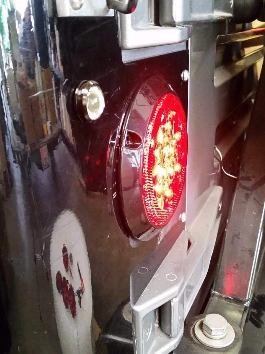 (2) 4" TJ CJ YJ C;ear Lens Tail Lights Surface Mount NO cutting EZ Install