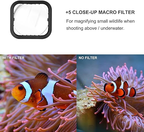 Miniatura 3 de Paquete de 4 filtros de buceo subacuáticos para GoPro Hero 5 6 7 Black Hero 2018 Super Suit carcasa impermeable en rojo, rojo claro, magenta y 5