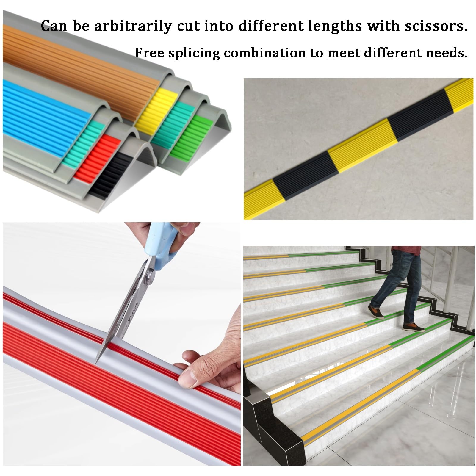 Perfil De Borde De Escalera, Cantonera Protector para Cantonera De Escalera, Autoadhesivo De Borde para Escaleras, Borde De La Esquina De Seguridad, Fácil De Instalar Antideslizante Tiras(Green,2m)