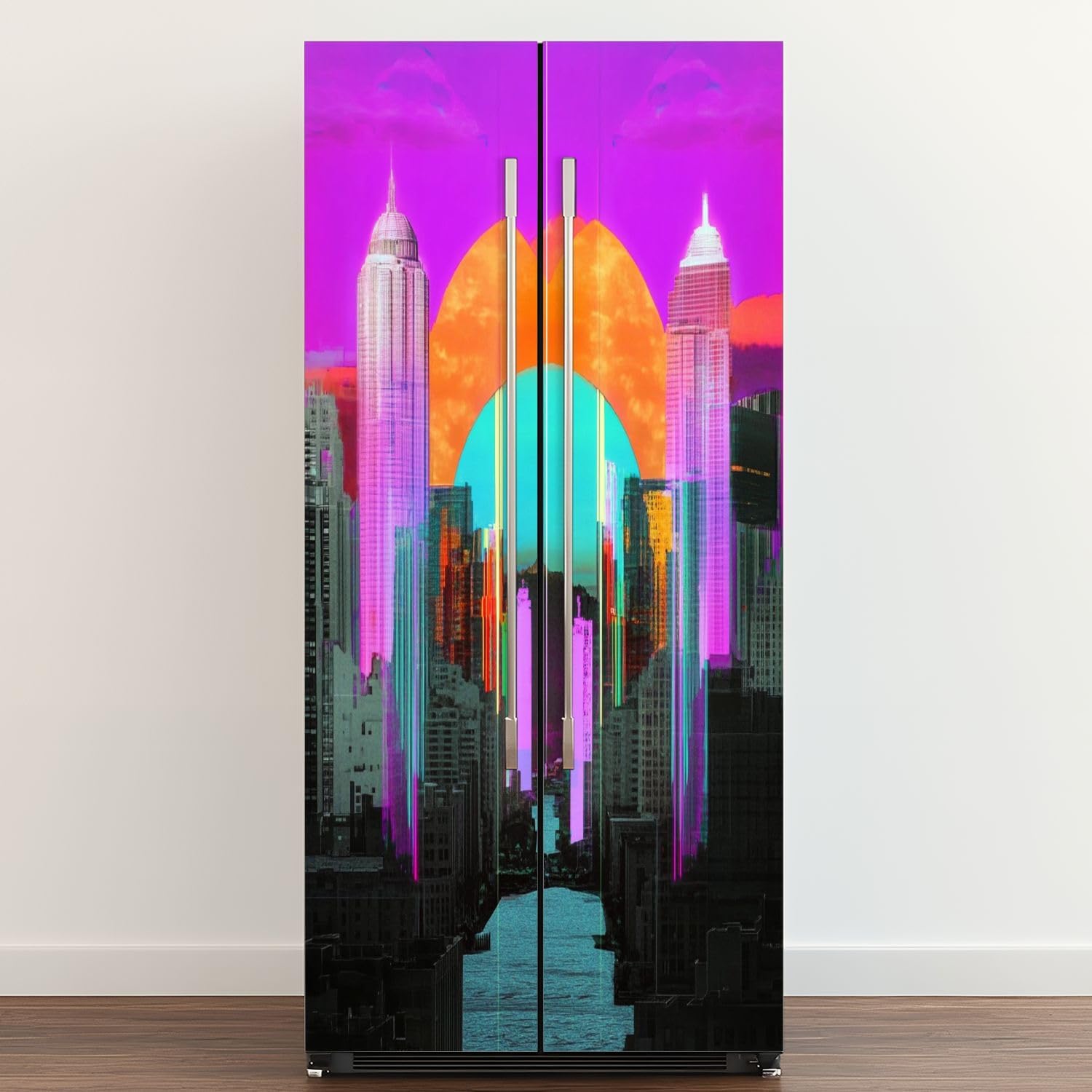 Self Adhesive Vinyl Refrigerator Wrap Rustic White Paper Texture for Backgrounds Door Mural Sticker Peel and Stick Removable Door Cover Fridge Wrap Decal for Kitchen Decor