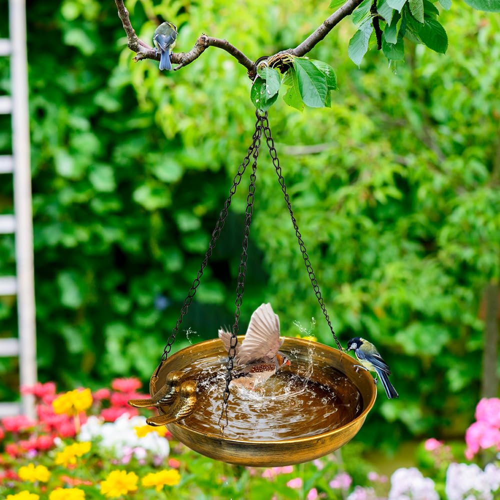 Mangiatoia E Bagnetto Per Uccelli Da Giardino - Abbeveratoio Sospeso Per Attirare Uccelli Selvatici