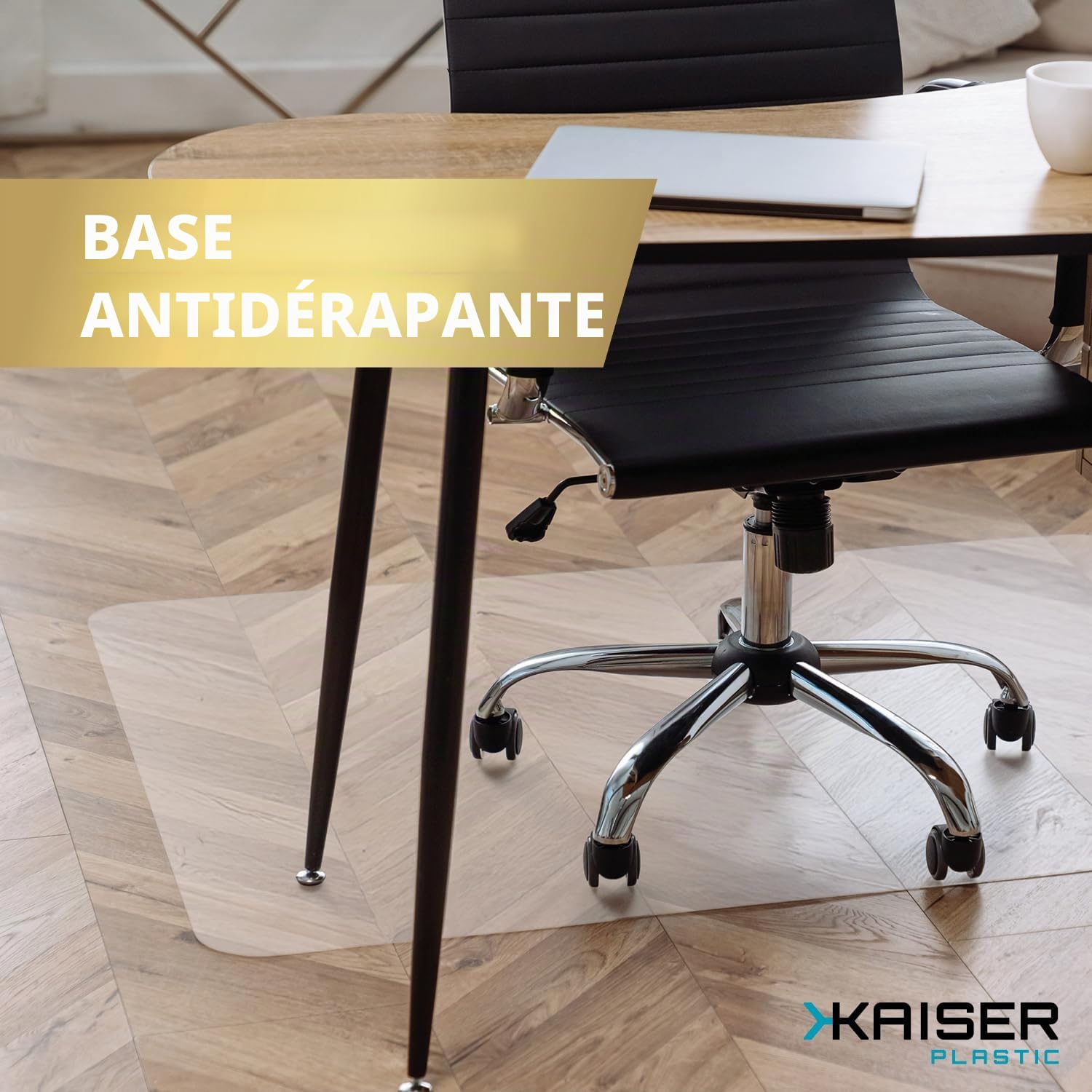KAISER PLASTIC® Tapis de Protection de Sol | Made-in-Germany | pour sols durs | 90 x 120 cm | en Pet