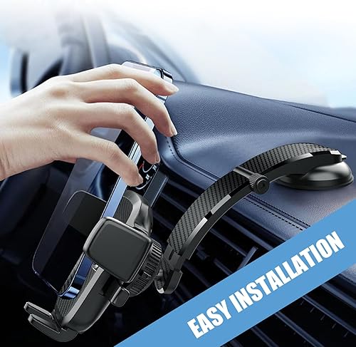 Miniatura 7 de Soporte para teléfono móvil para tablero de instrumentos, soporte de navegación con base de ventosa con brazo telescópico, rotación multifuncional