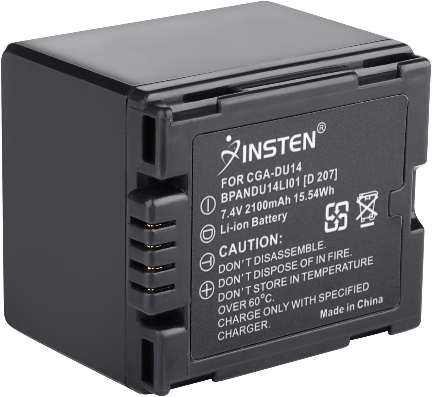 Insten Camcorder Battery Compatible with Panasonic CGA-DU14/PV-GS19 GS120 GS200 GS55