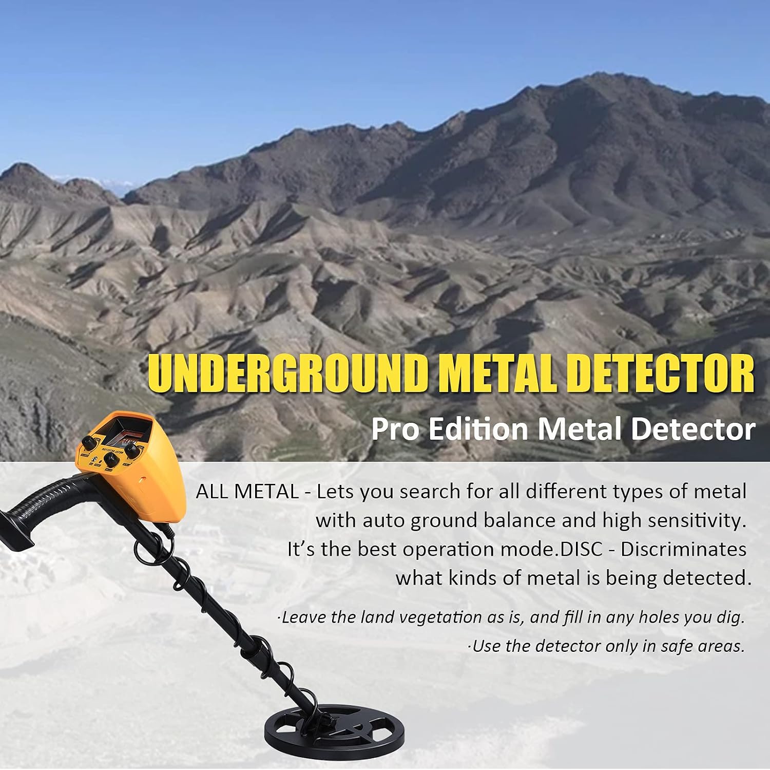 GenSDH GTX5030 Metal Detector explaining ALL METAL and DISC modes