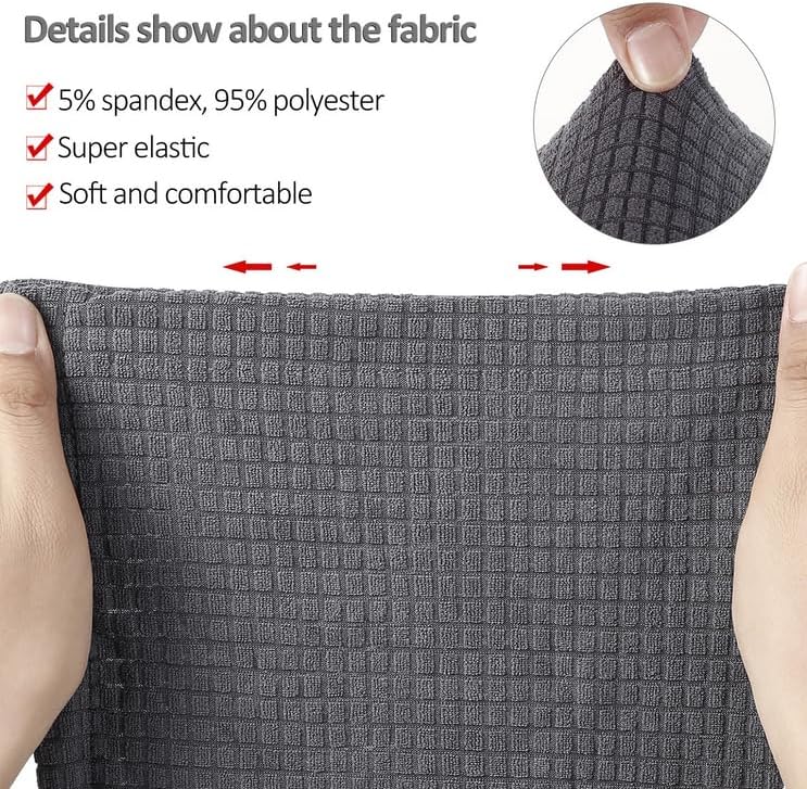 Miniatura 3 de Yogsey Fundas para reposabrazos de sillón, fundas elásticas para brazos de sillón, tapas de poliéster suave antideslizantes para muebles, para