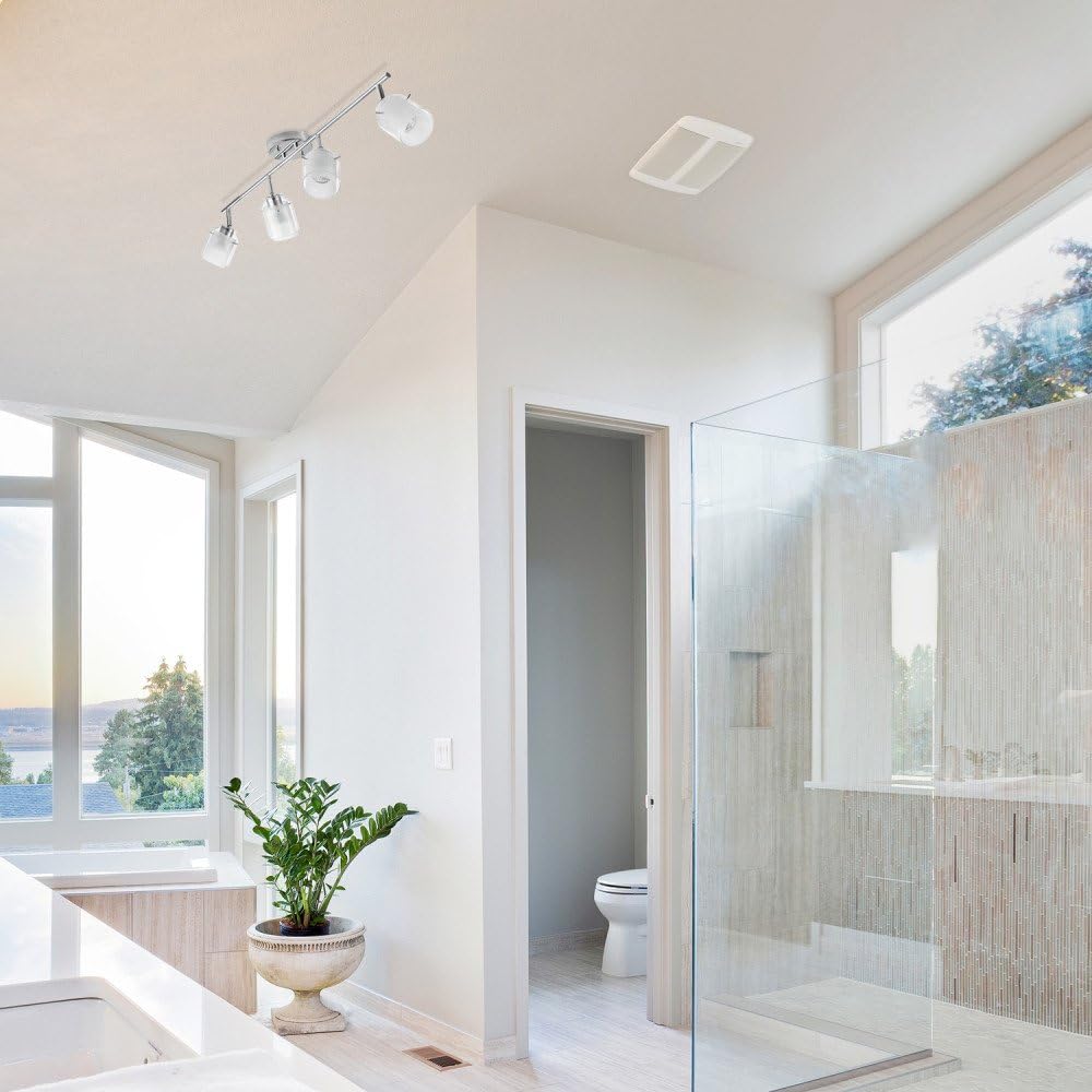 80% оƒƒ Dіѕсоunt Globe Electric 59267 Sydney 4-Light Track Lighting, Chrome Finish, Clear Glass and White Glass Shade