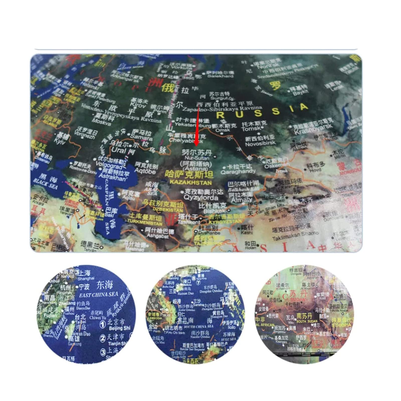 LIOONS Mappamondi Mappamondo Illuminato Mappamondo Globo Illuminato Ricaricabile con Orologio Digitale Globi Geografici Globi Touch Switch Fine e Chiaro