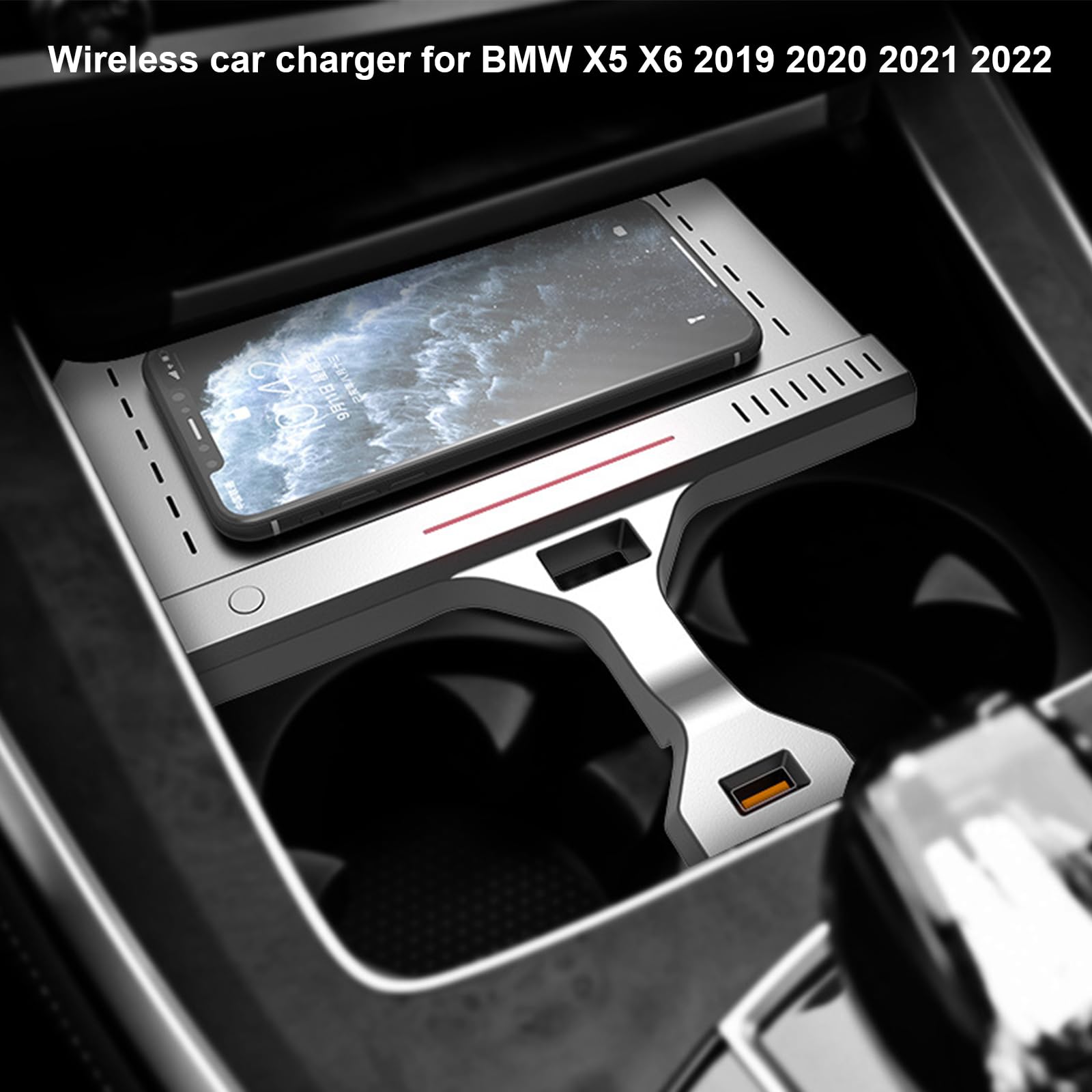 Amazon.co.jp: 車用ワイヤレス充電器センターコンソール充電 
