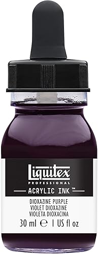 Vista 83 de Liquitex - Pintura acrílica profesional INK! Jarro de 1 onza, color blanco de titanio Umber crudo transparente