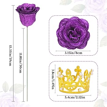 Amazon｜Waipfaru グリッターローズブーケ、DIYフェイクグリッター