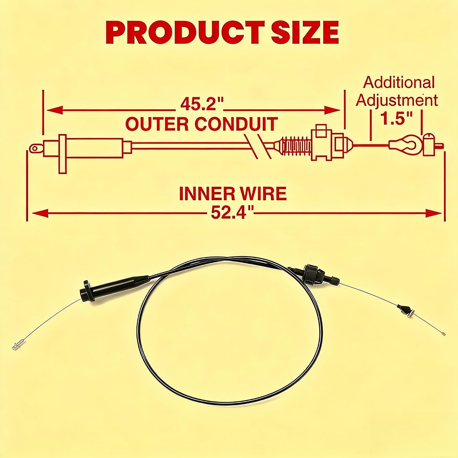 K65552 Fits For GM Transmission 4L60 1981-92 700R4 700 2004R TH700R4 Transmission Style TV Detent Kickdown Cable TH-700R4 (4L60) 1982-1992，TH-2004R 1981-1990
