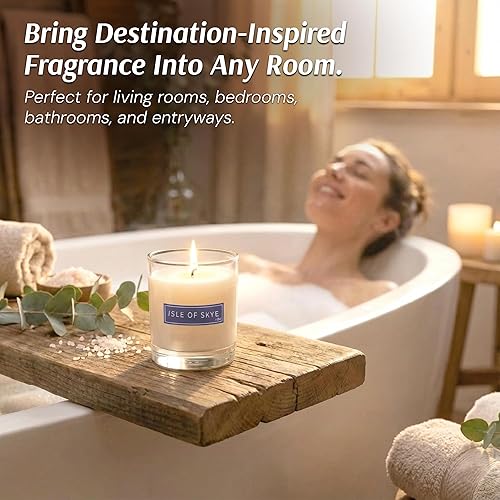 Miniatura 6 de RM - Velas perfumadas de lujo para el hogar, Isle of Skye, cera de soja de 9 onzas, velas de soja en tarro para aromaterapia perfumada en el hogar,