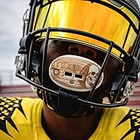 Vista 4 de Loudmouth Money - Protector bucal de fútbol con correa desmontable (blanco/dorado)