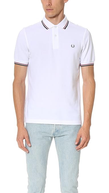 トップス FRED PERRY ORIGINAL TWIN TIPPED POLO Buy Fred Perry Men's Twin Tipped Shirt-M3600, Serv Blu Blk