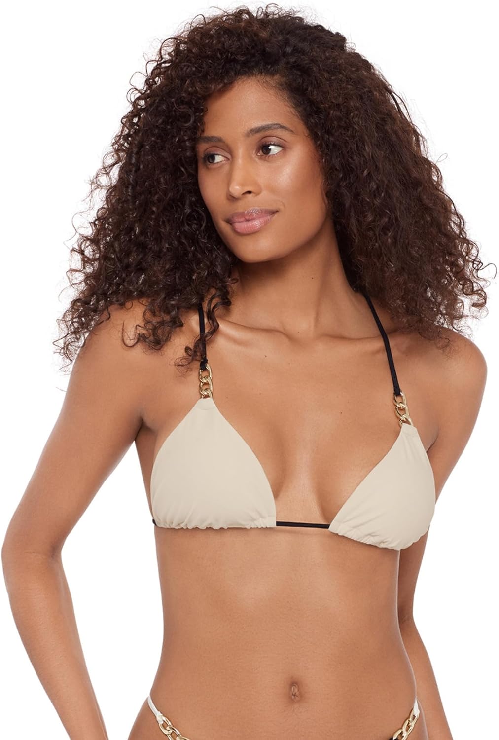 Steve Madden Women's Over The Shoulder Basic Triangle Bikini Top