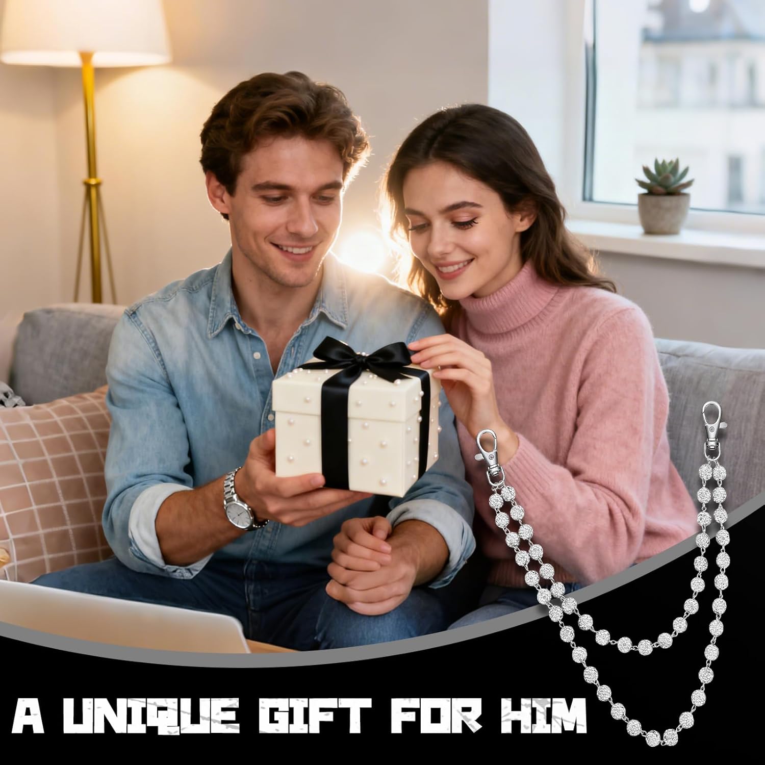 Zkptops Wallet Chain Pants Chain for Men Women Hip Hop Punk Jeans Chain Jewelry Purse Clothing Accessoriess - Image 6