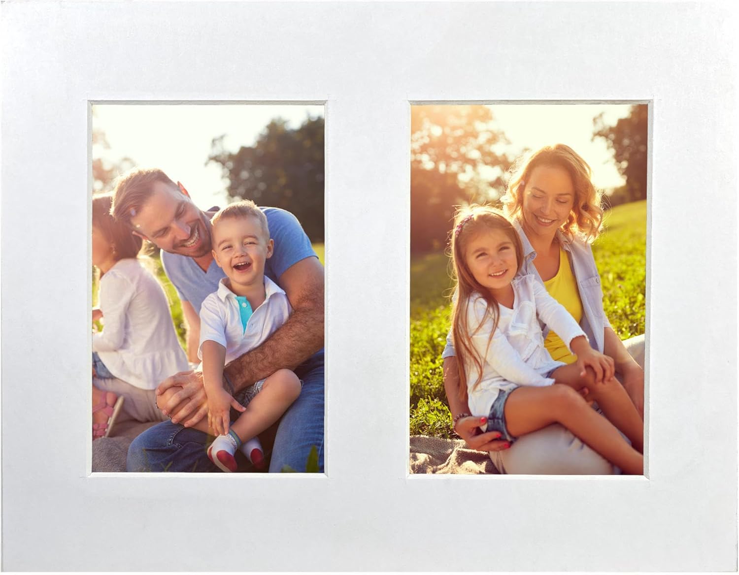 BARNWOODUSA Collage Mat for 4 5x7 Photos, Size 16x20 for 16x20 Picture Frame with 4 Openings for 5x7 Pictures, White Mat Only (No Frame)