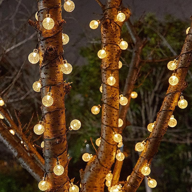 SIOOUI Solar Garden Lights Outdoor, 12m/39ft 100 LED Solar String Lights, Waterproof Fairy Light with 8 Modes, Decor forYard Camping Ggazebo Party Wedding Porch (Warm White) - Image 4