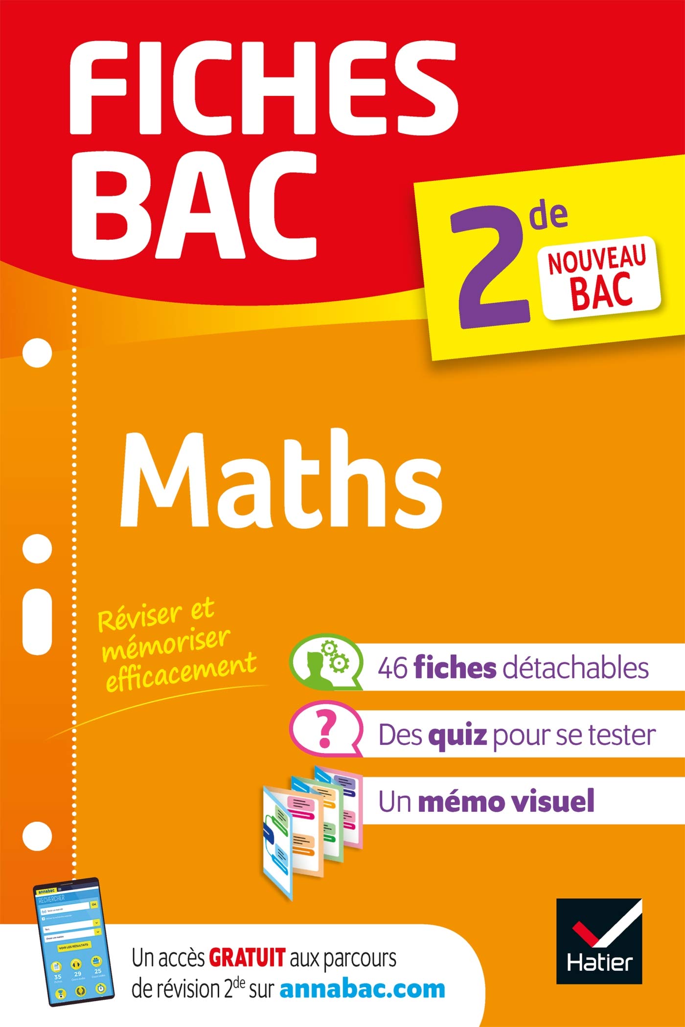 Fiches bac - Maths 2de: tout le programme en fiches de révision détachables