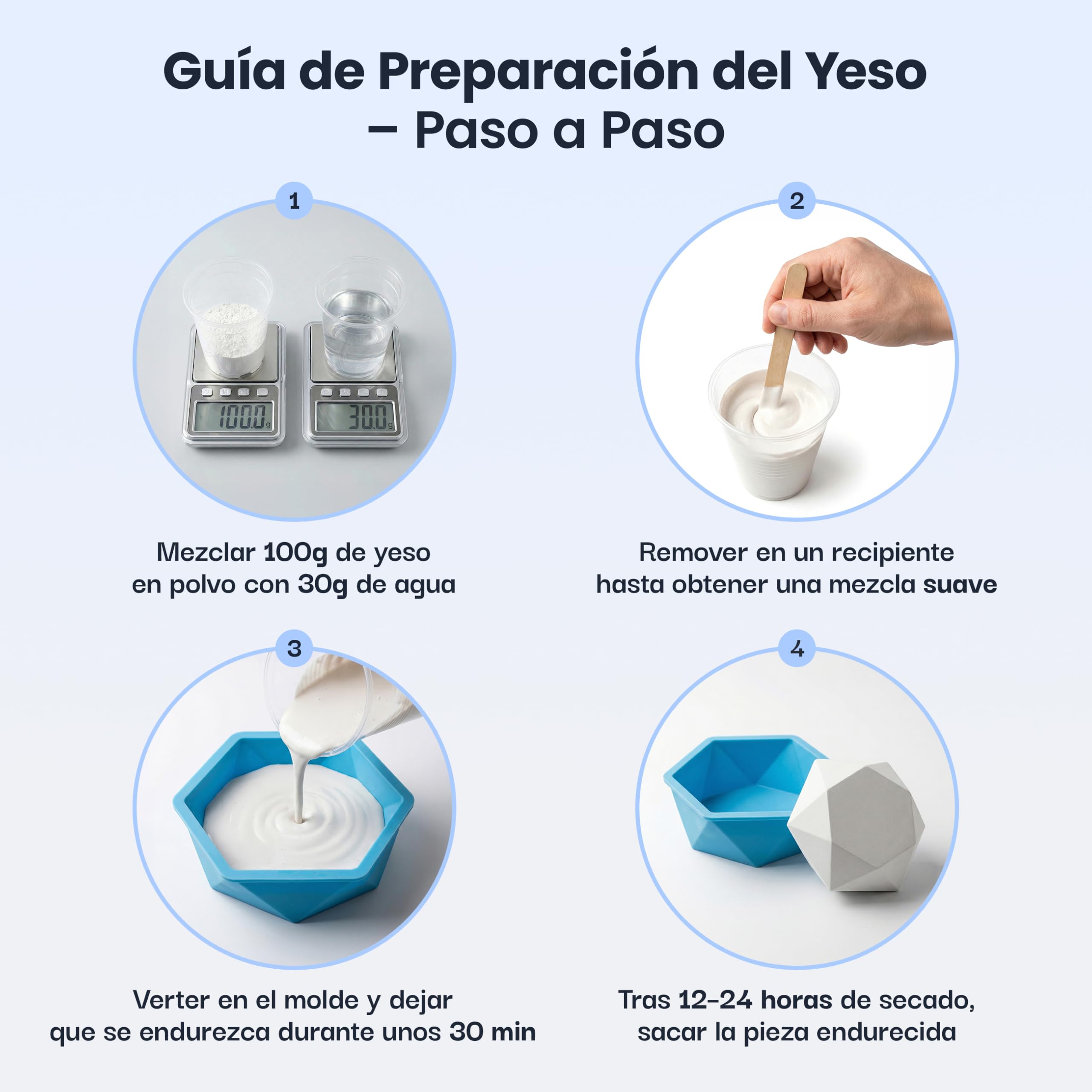 Creative Deco Yeso en Polvo Blanco Puro | 5 kg | Masa de Moldeo Escultura | Yeso para Modelar | Perfecto para Manualidades Artesanía Modelado Decoración Bricolaje | Resistente, se Endurece al Aire